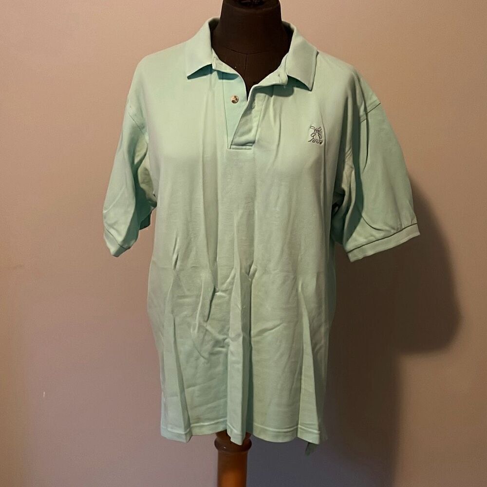 Outer Banks Mens Short Sleeve Classic Ribbed Polo Shirt Green